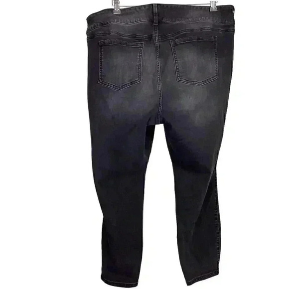 Torrid Jegging Women 22 XS X-Short Petite Distressed Skinny Jeans Black Stretch - Picture 5 of 8